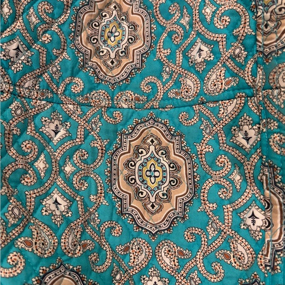 Vera Bradley Turquoise and Beige Quilted Tote - Picture 7 of 7